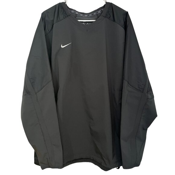 Nike Dri-fit Gray Coach Pullover Men's XL Warm-up Athletic Training Windbreaker - Picture 1 of 13